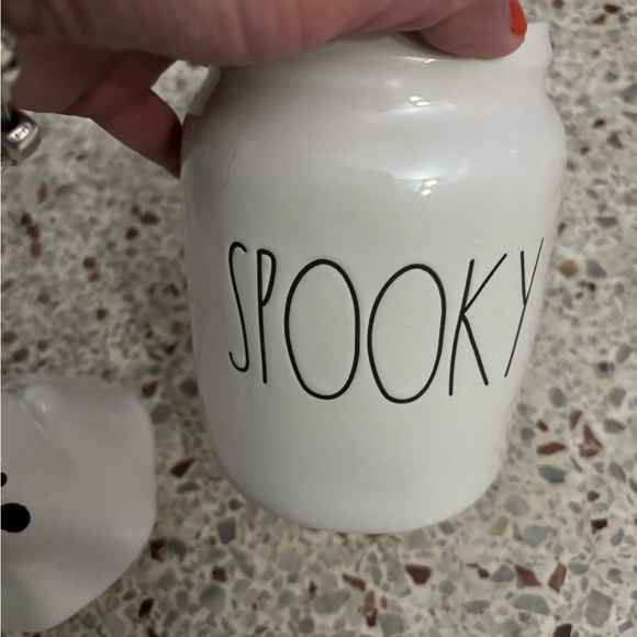 Rae Dunn SPOOKY Ghost Top Canister 8" - Picture 3 of 5